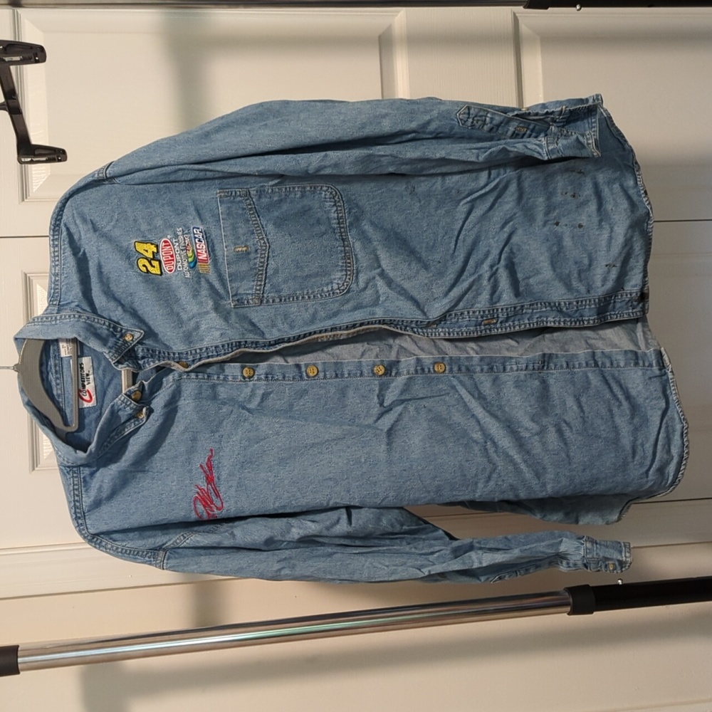 Vintage NASCAR Jeff Gordon 24 denim button down